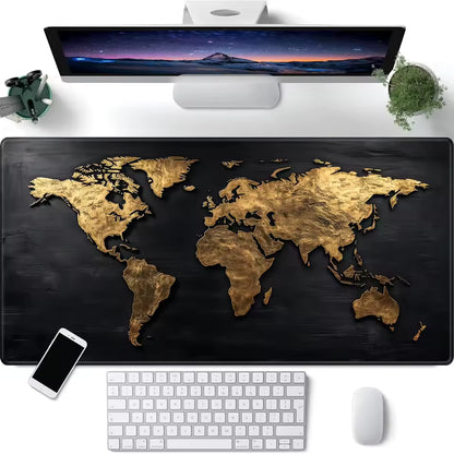 Sous main bureau | Motif carte du monde