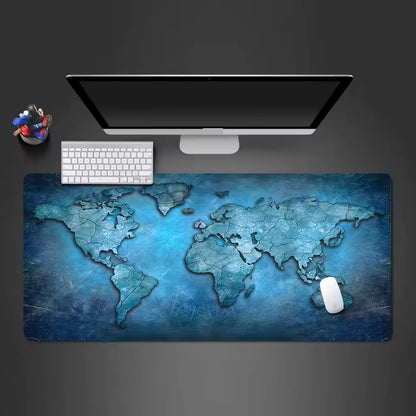 Sous main bureau | Motif carte du monde