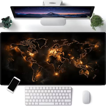 Sous main bureau | Motif carte du monde