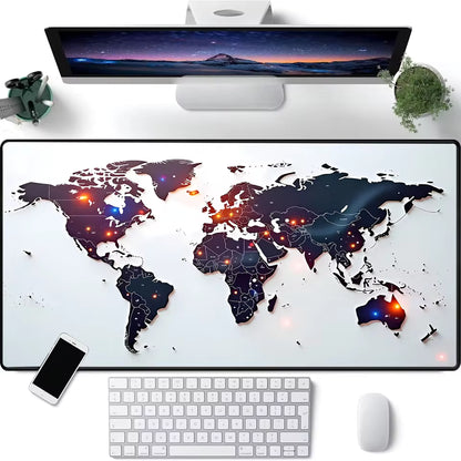 Sous main bureau | Motif carte du monde